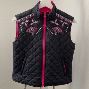 Cowgirl Hardware Girls Zipper Front Quilted Vest